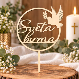 CAKE TOPPER ZA SVETO BIRMO - BREZ IMENA